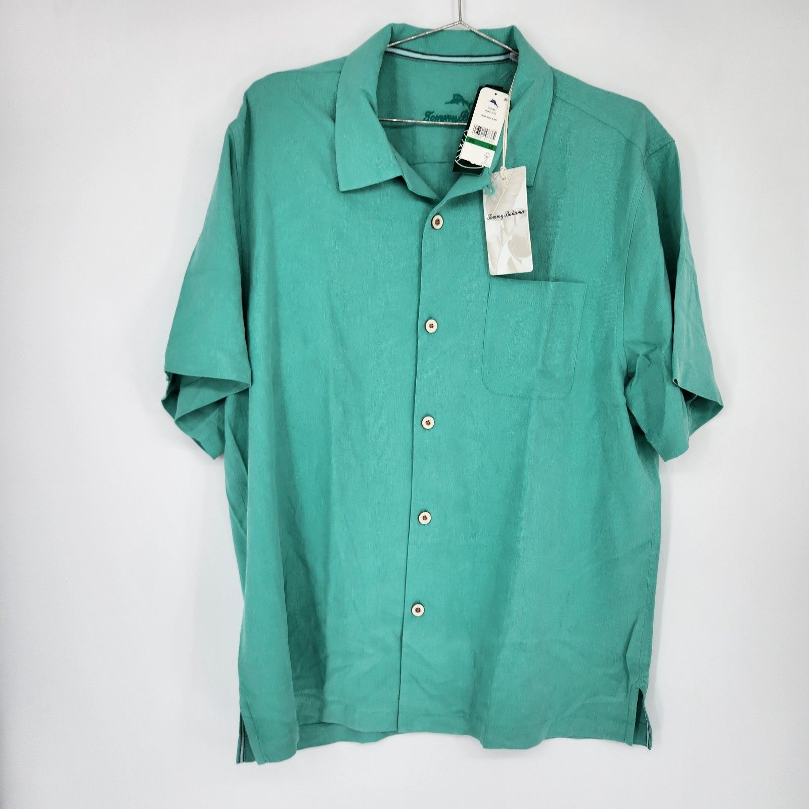 Tommy Bahama Men's Xl Teal Green Tropic Isles Silk Camp Shirt Nwt $118